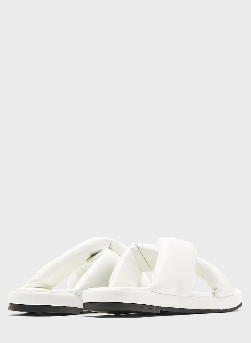 Truffle Cross Strap Sandals