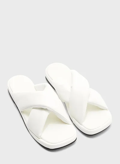 Truffle Cross Strap Sandals
