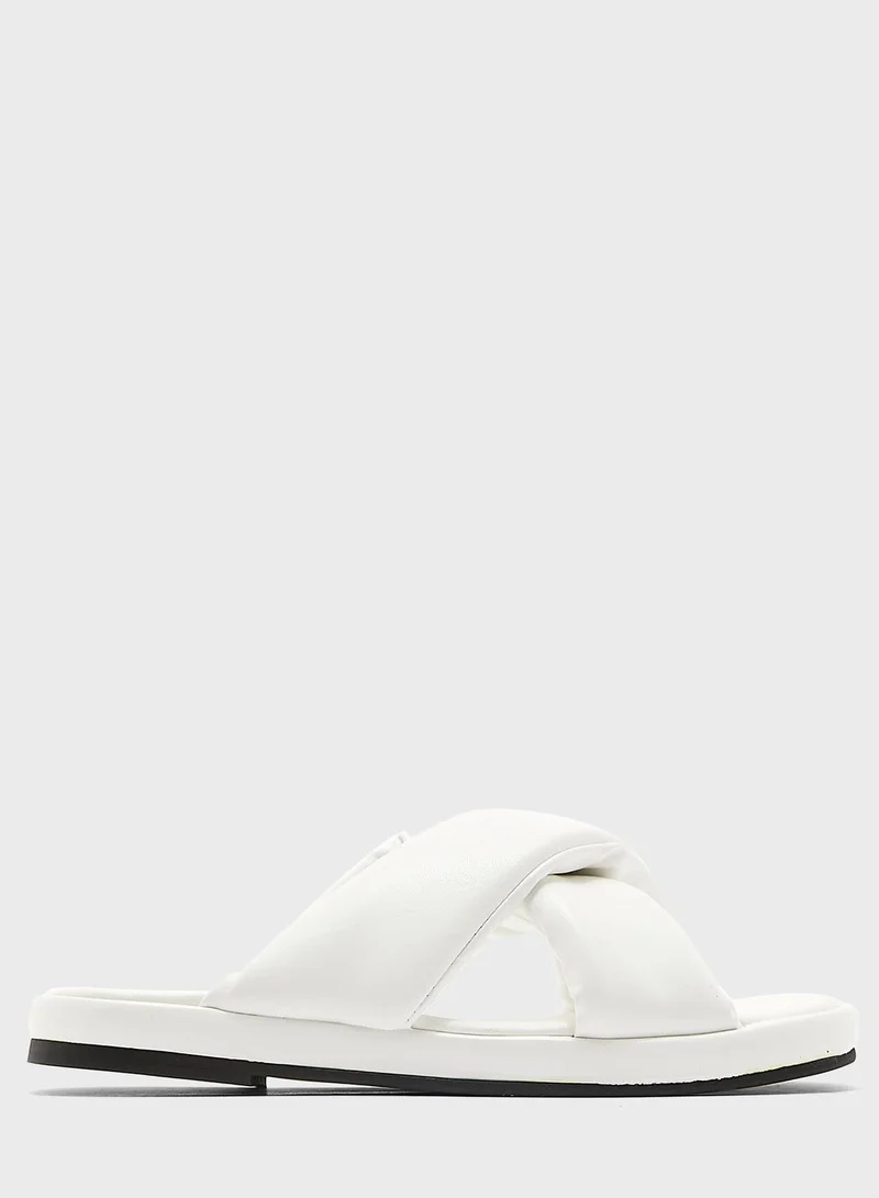 Truffle Cross Strap Sandals