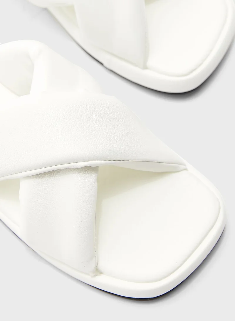 Truffle Cross Strap Sandals