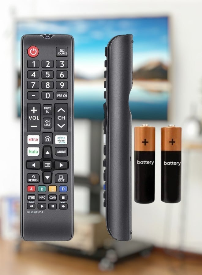 HuHa BN59-01315A Remote Control for Samsung 4K HDR UHD Crystal QLED Smart TV – Compatible with Samsung UE Quantum Series & Smart Features like Netflix, Prime Video, & Rakuten – Easy Setup & Full Control - Image 1