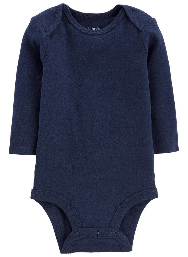 Simple Joys by Carter's Simple Joys by Carter's Baby Boy's 5-Pack Long-Sleeve Bodysuit Shirt, solids, 18 Months - Image 2
