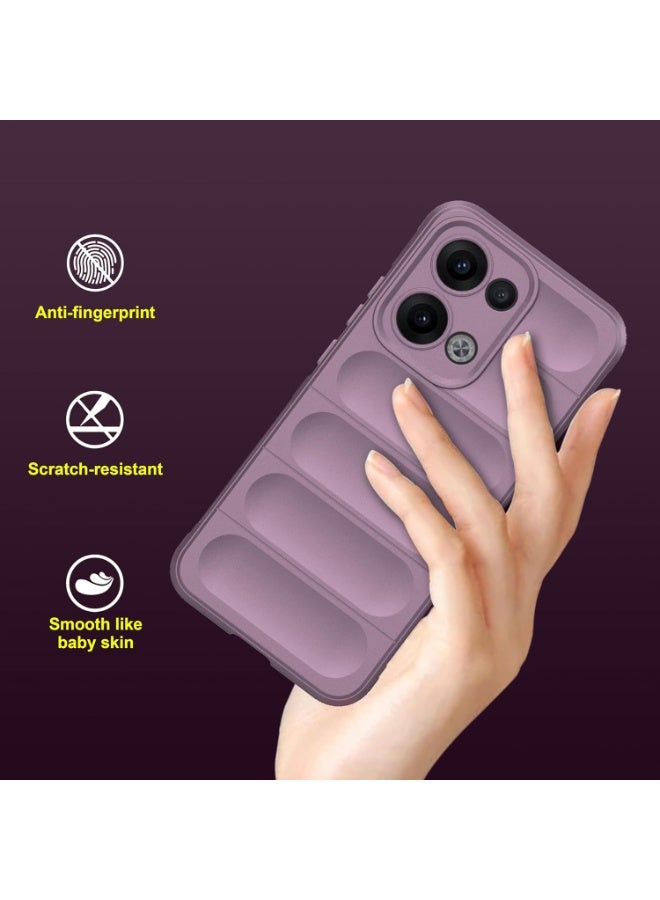Premium Protection Back Silicone Case Compatible with Oppo Reno 13 5G Magic Shield Shockproof Case with Camera Protection (Lavender) - Image 2