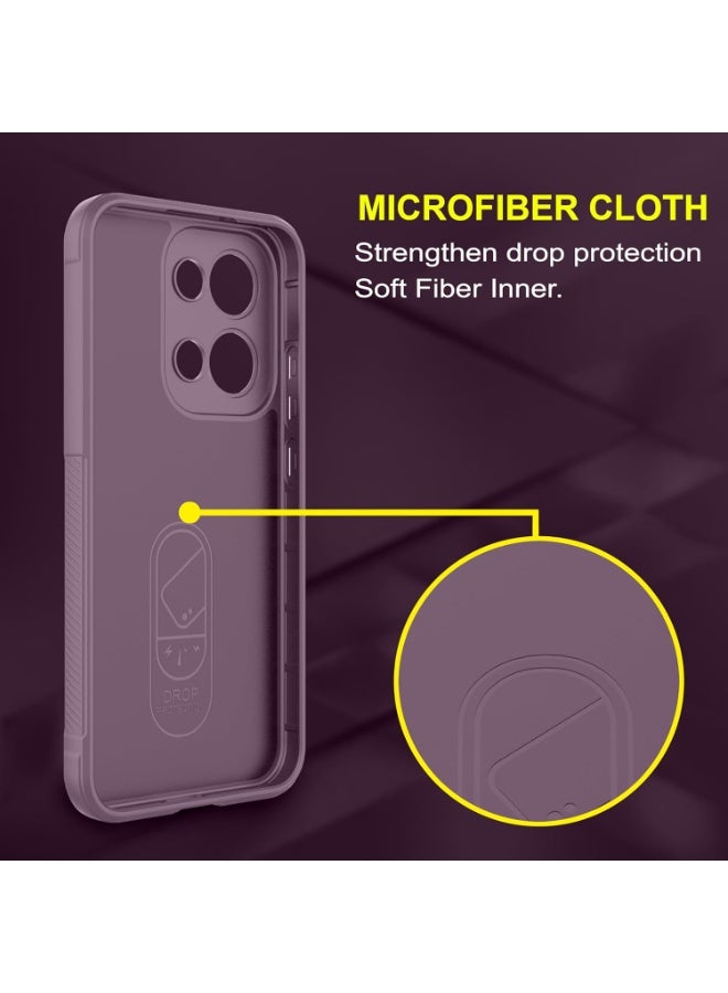 Premium Protection Back Silicone Case Compatible with Oppo Reno 13 5G Magic Shield Shockproof Case with Camera Protection (Lavender) - Image 4