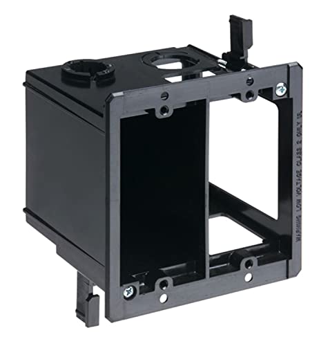 iMBAPrice IMBA-LVDR2-1 2-Gang Cut-in Combo Electrical Power and Low-Voltage/Old Work Box for Existing Construction, 1-Pack - Image 2