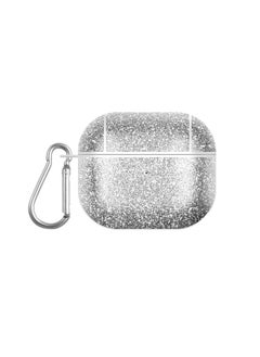 Case Cover For AirPods 3 Glitter Powder Skin Texture PC TWS Earphone Case Silver