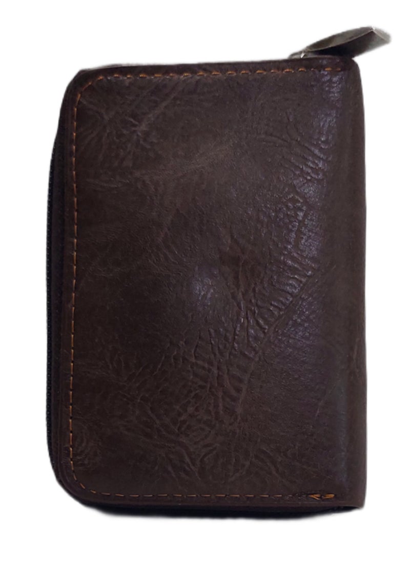 Small unisex leather wallet with extra separated card holder