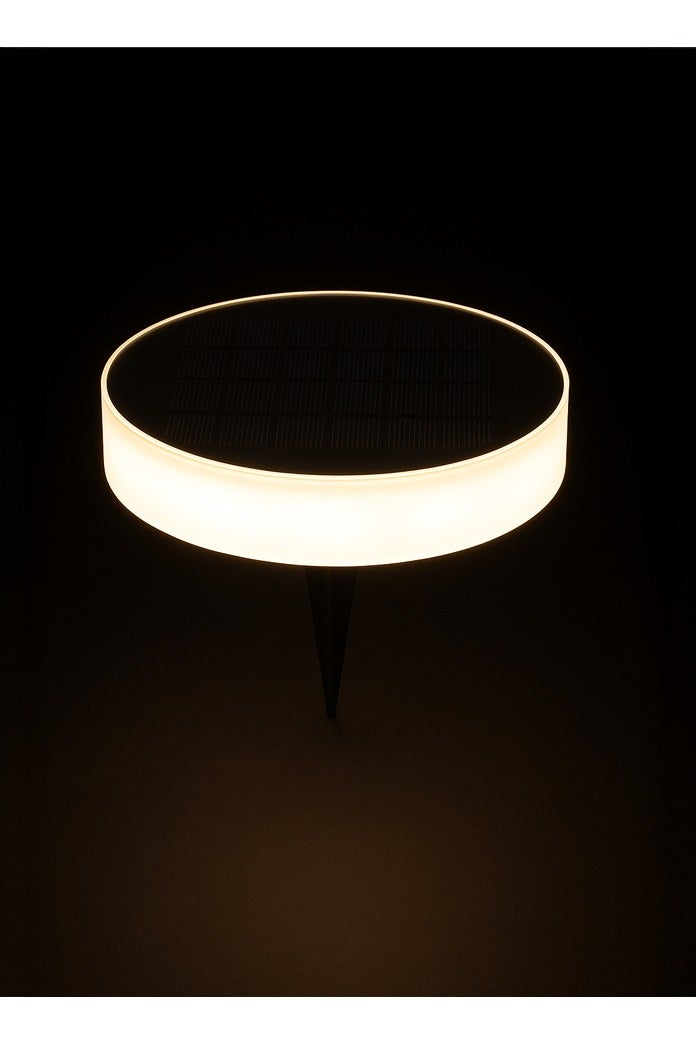 Vmax 1-Pack Solar Pathway Light Outdoor Cool White Round LED Garden Lamp, Waterproof Spike & Wall Mount Design for Walkway, Patio, Fence & Landscape Lighting - Image 4