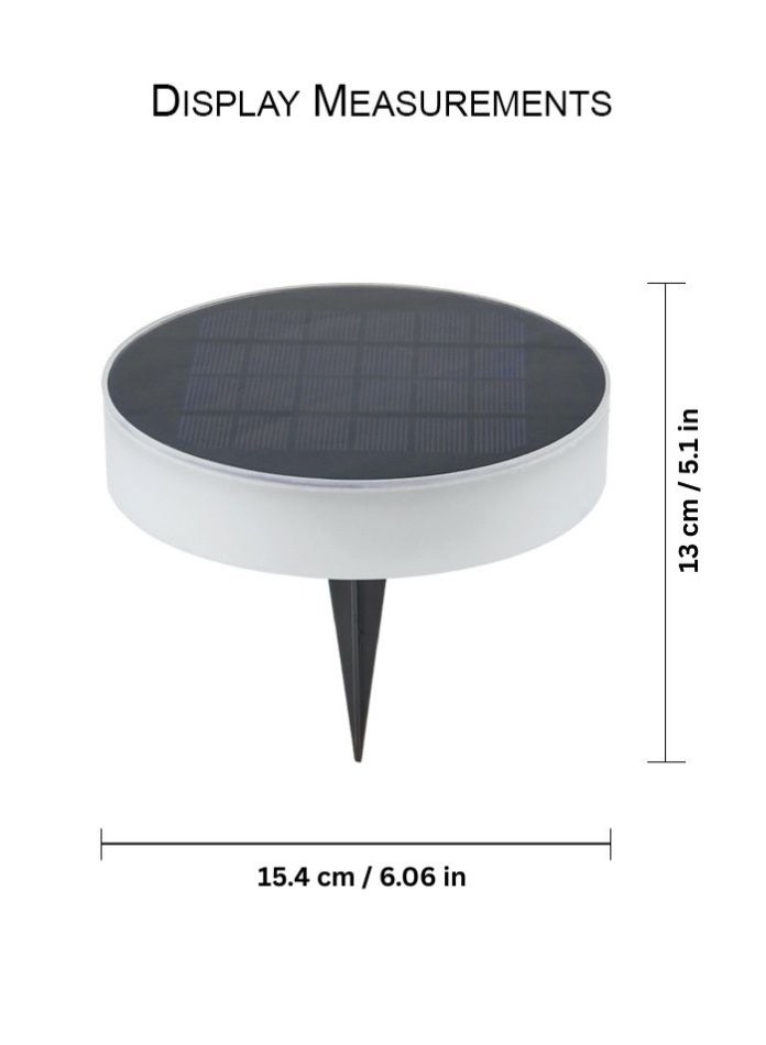 Vmax 1-Pack Solar Pathway Light Outdoor Cool White Round LED Garden Lamp, Waterproof Spike & Wall Mount Design for Walkway, Patio, Fence & Landscape Lighting - Image 3