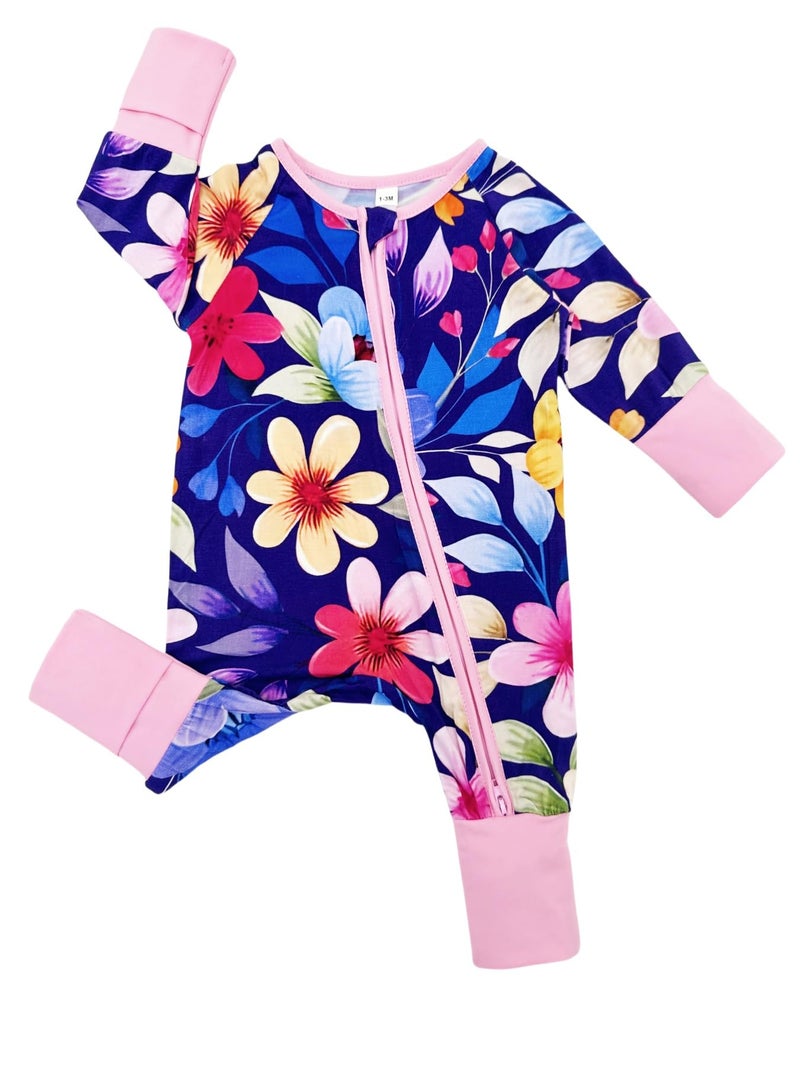 Bow Dream Infant Boys Girls Clothes Newborn Bamboo Rayon Baby girl Romper baby boy Bodysuit Jumpsuit White Rabbit Flowers 1-3 Months - Image 2