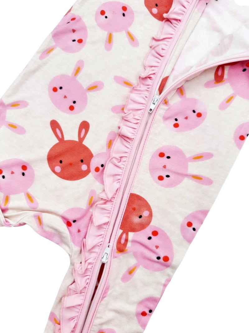 Bow Dream Infant Boys Girls Clothes Newborn Bamboo Rayon Baby girl Romper baby boy Bodysuit Jumpsuit White Rabbit Flowers 1-3 Months - Image 5