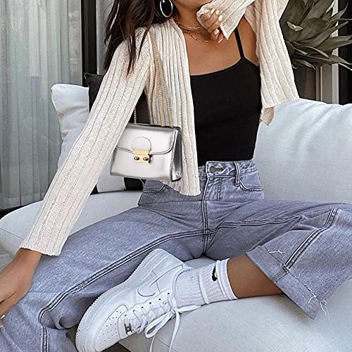 DASEIN Dasein Women Small Crossbody Bag Designer Evening Bag Clutch Purse Handbag for Wedding/Prom/Party with Double Chain Strap - Image 2