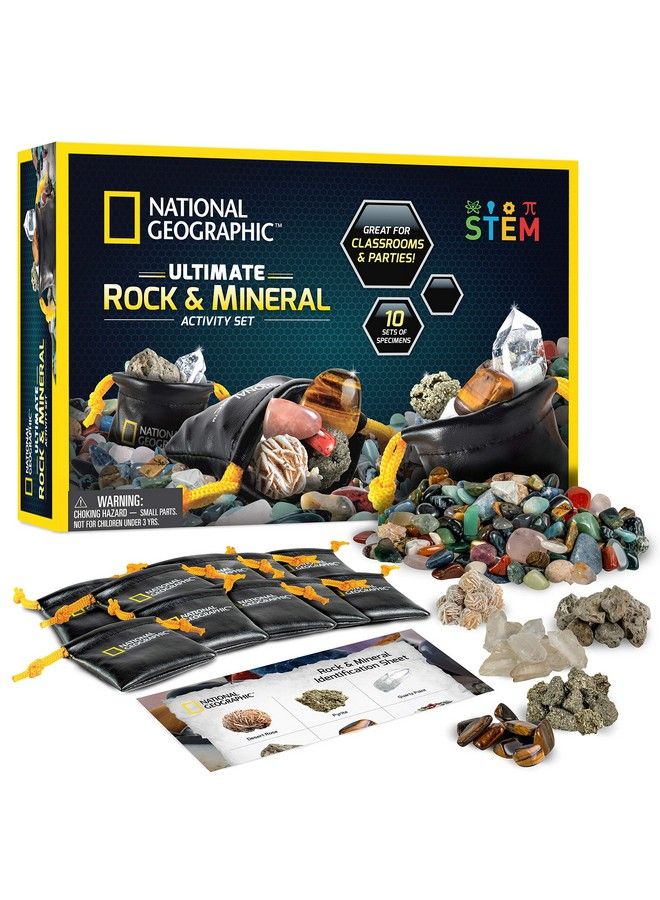NATIONAL GEOGRAPHIC Kids Rock Collection 1.25 Lb Assorted Rocks Minerals & Gemstones Plus 50 Cool Rocks And Minerals To Share A Great Stem Earth Science Kit For The Classroom Homeschool & More - Image 1