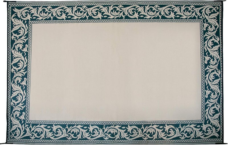 Stylish Camping Ming's Mark RD4 Reversible Classical Patio Mat - 6' x 9', Green/Beige - Image 4