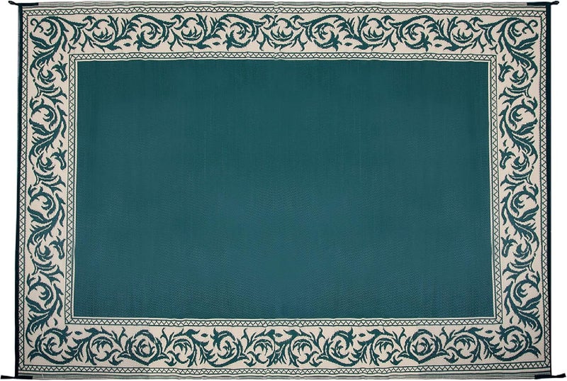 Stylish Camping Ming's Mark RD4 Reversible Classical Patio Mat - 6' x 9', Green/Beige - Image 3