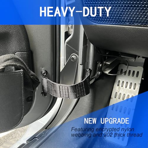 ROMASO Adjustable Door Strap for Jeep Door Check Straps for Jeep Wrangler CJ YJ TJ JK JKU JL JLU Heavy Duty Door Limiting Check Strap,Black(Pack of 2) - Image 3