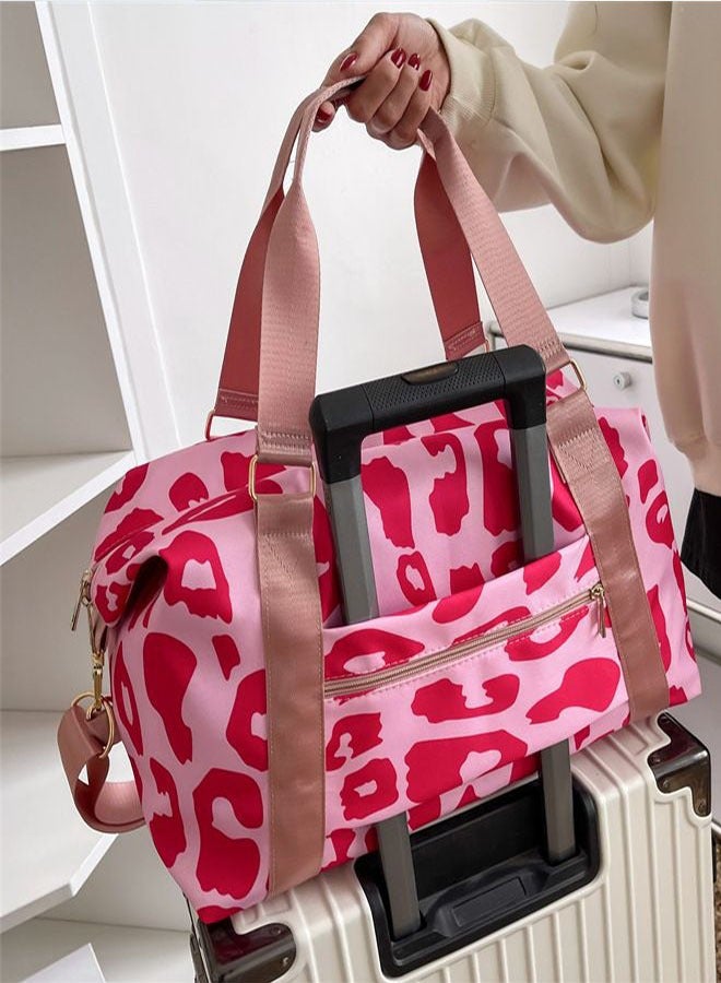 Large-capacity cow pattern travel boarding bag  light and simple fitness bag  - Image 2