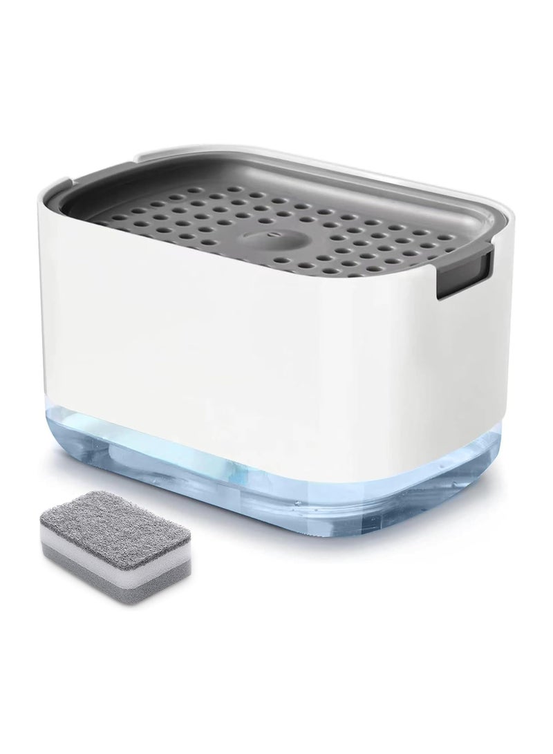 general Soap Pump Dispenser and Sponge Holder 10oz / 300ml Dish Soap Dispenser for Kitchen - Image 1