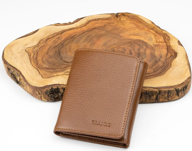 غراندي 1414 Genuine Leather Magnetic Personalized Men's Wallet