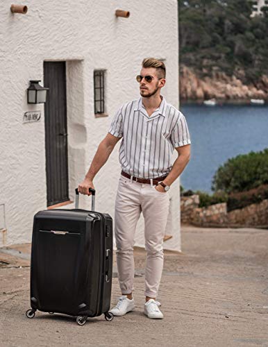 Samsonite Winfield 3 DLX Hardside Expandable Luggage with Spinners, Black, Checked-Medium 25-Inch - Image 4