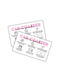 Lashicorn Car Coaster Care Instruction Guide Cards | 50 Pk 2X3.5” Template Cardboard Packaging Inserts For Selling Sublimation Diy Holders Epoxy Resin Mold  - Image 1