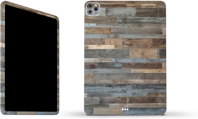 مايتي سكينز غلاف فينيلي قوي من MightySkins متوافق مع Apple iPad Pro 11" M2 الجيل الرابع (2022) - تصميم Gray Wood | واقي، متين، وفريد من نوعه | سهل التطبيق | مصنوع في الولايات المتحدة الأمريكية - Image 1