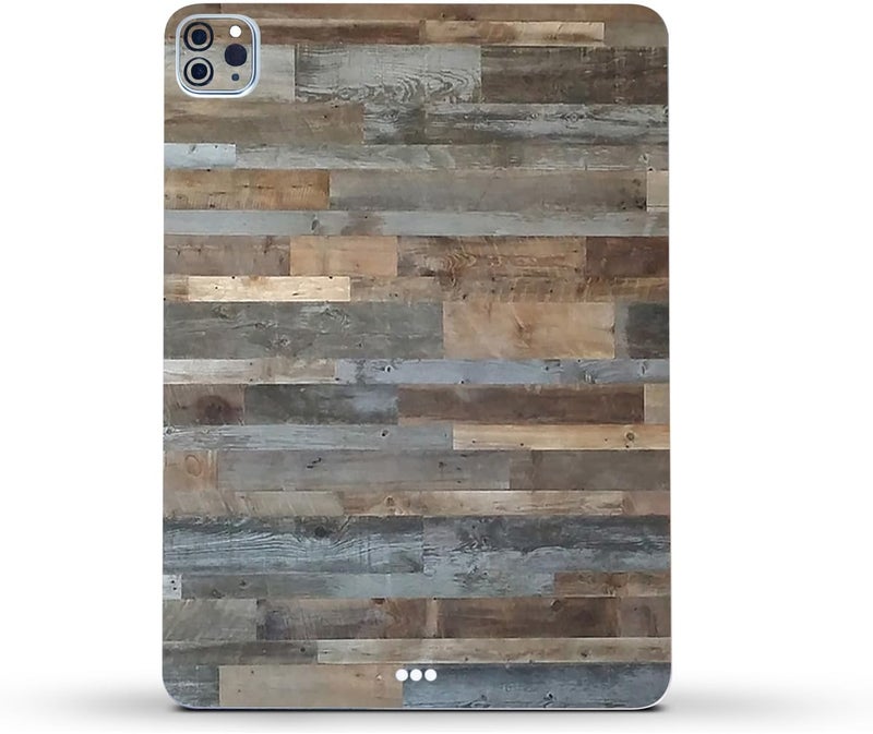مايتي سكينز غلاف فينيلي قوي من MightySkins متوافق مع Apple iPad Pro 11" M2 الجيل الرابع (2022) - تصميم Gray Wood | واقي، متين، وفريد من نوعه | سهل التطبيق | مصنوع في الولايات المتحدة الأمريكية - Image 2