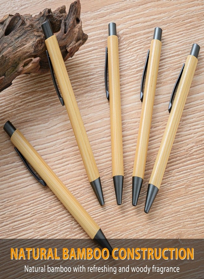 lyforx 100pcs Bamboo Pens Bulk Wooden Bamboo Pens Engraving Wooden Ballpoint Pen Customizable Gift Pen Bulk - Image 2