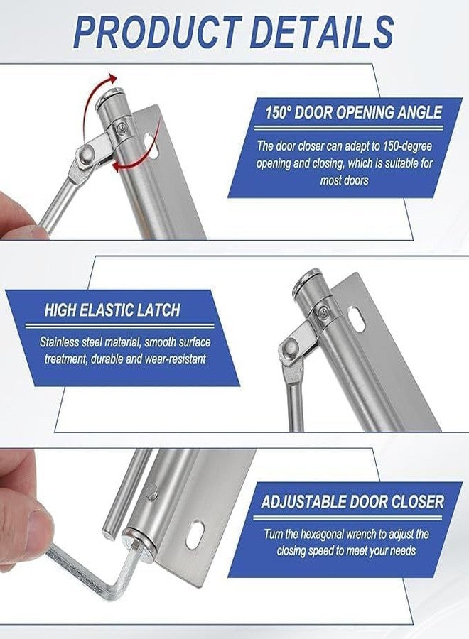 SPRADE Automatic Adjustable Spring Storm Door Closer, Heavy Duty Safety Spring Door Closer with Allen Key and Screws for Residential Commercial, Soft Closing Door (1) - Image 3