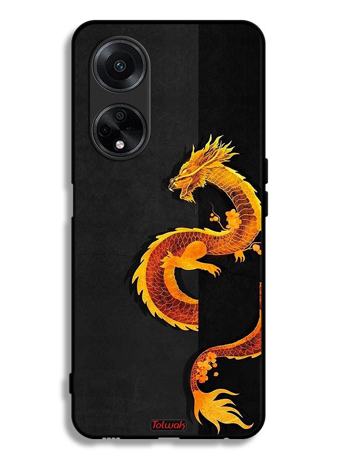 Tolwak Oppo F23 5G Protective Case Cover Dragon Art - Image 1