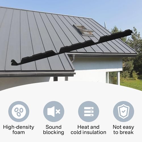 SuperDi 12in Outside 10Pcs - 12" Classic Ribbed Profile Foam Closure Strip Fits for Metal Corrugated Roofing Panels Sheets - 3' Long Outside Roof Closure Strips (Closed-Cell Foams Material) - Image 5