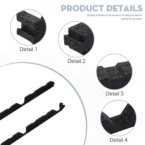 SuperDi 12in Outside 10Pcs - 12" Classic Ribbed Profile Foam Closure Strip Fits for Metal Corrugated Roofing Panels Sheets - 3' Long Outside Roof Closure Strips (Closed-Cell Foams Material) - Image 4
