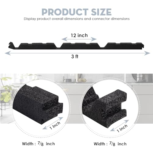 SuperDi 12in Outside 10Pcs - 12" Classic Ribbed Profile Foam Closure Strip Fits for Metal Corrugated Roofing Panels Sheets - 3' Long Outside Roof Closure Strips (Closed-Cell Foams Material) - Image 2