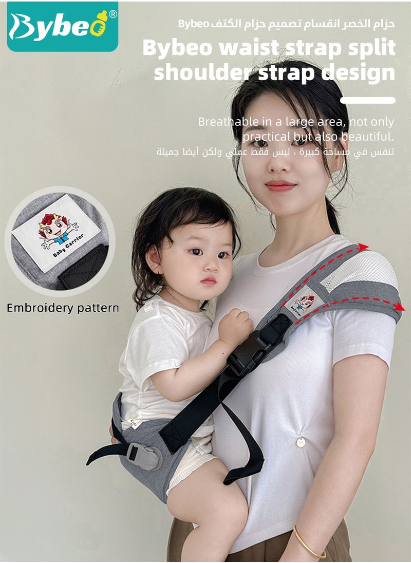 Bybeo Baby Carrier with Waist Support Belt, Anti-Slip Baby Sling, Hands-Free Ergonomic Front Carry, Infant Hip Seat Carrier For Newborn to Toddlers 0-25KG  - Image 5