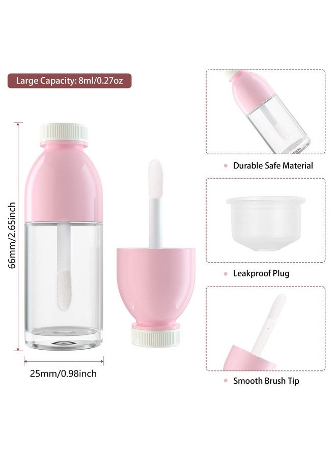 RONRONS 12 Pieces Adorable Empty Lip Gloss Bottles 8Ml Refillable Funny Coke Bottle Shaped Lip Glaze Tube With Wand Brush Small Travel Split Charging Lip Oil Sample Vials Container Diy Makeup Holder - Image 4