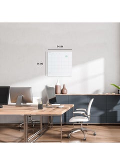 U Brands Square Magnetic Dry Erase Calendar Board, 14"X14", Frameless, Includes Marker And Magnet  - Image 2