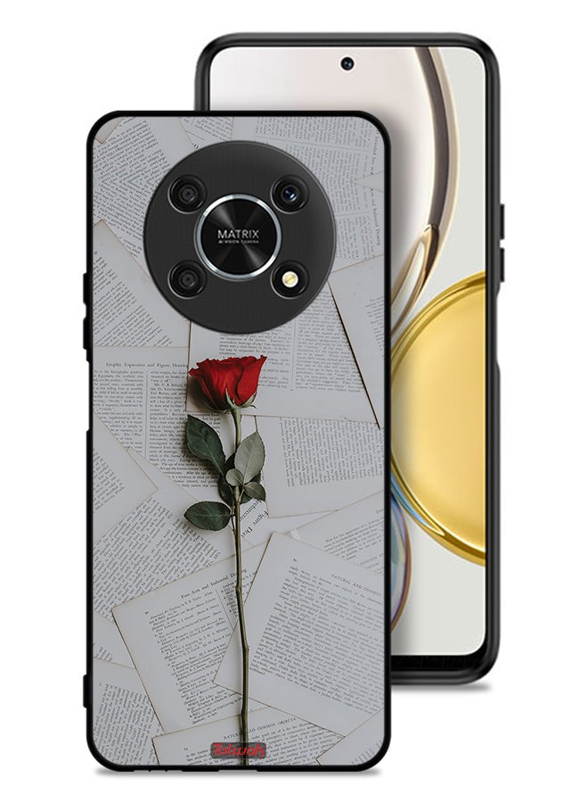 Tolwak Honor X9 5G Protective Case Cover Rose On Papers - Image 1