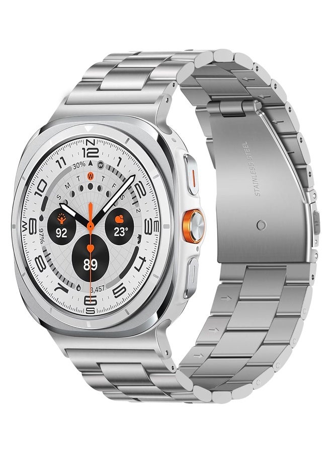 2 No Gaps Bands Compatible with Galaxy Watch Ultra Bands watch8(40/44/Classic) Stainless Steel Metal Replacement Strap for Galaxy watch8(40/44/Classic) - Image 3
