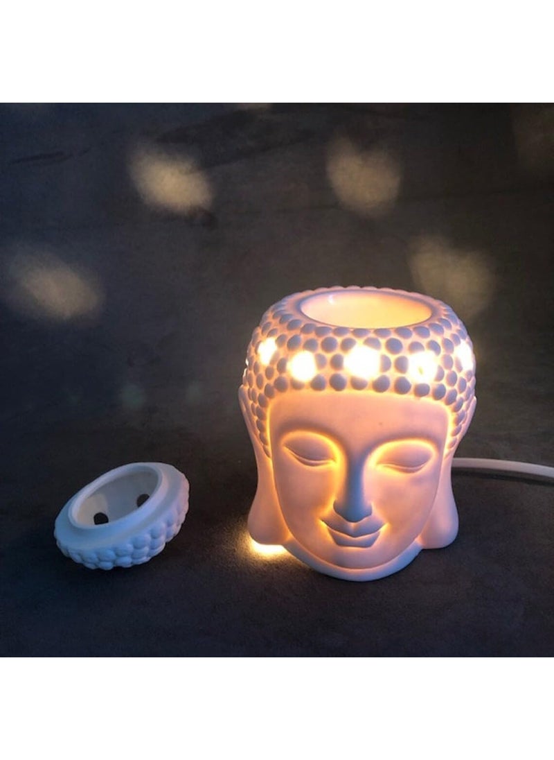 ScentAura ScentAura Ceramic Electric Buddha Aroma Diffuser Night Lamp Light with 1pc Lavender Scented Oil 10ml for Home Office Hotel Spa  - Image 4