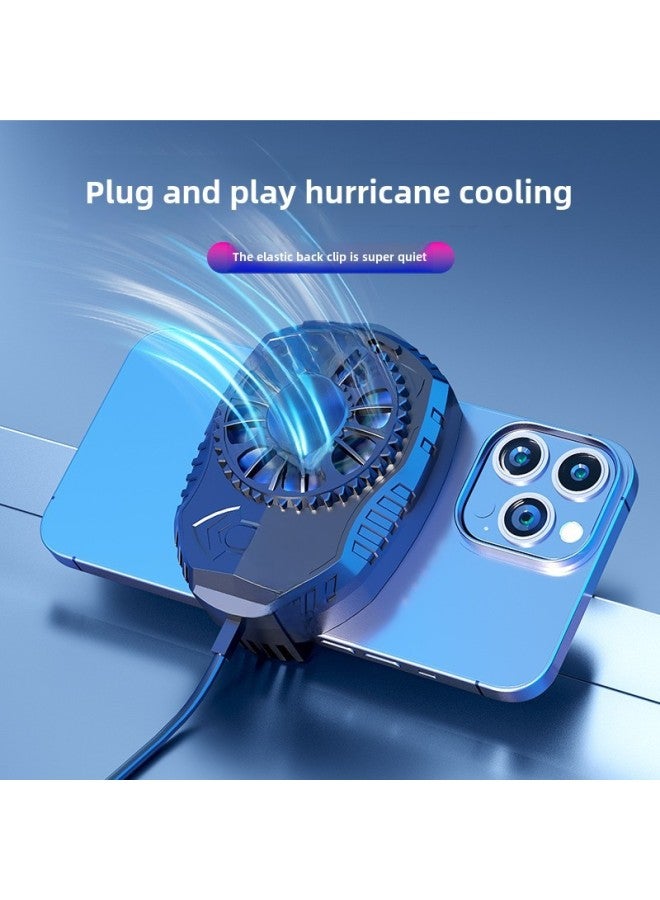 Semi-conductor Cooling Tablet Phone Heat Sink Wired Multi-gear Adjustable Attraction Clip Mobile Game Cooling Device-Color:G04 Basic Edition (Back Clip Air Cooled) Black - Image 1