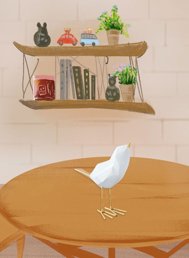 VORCOOL Simple Resin Bird Figurine Statue Furnishing Articles Ornaments Home Office Decoration (Golden) - Image 3