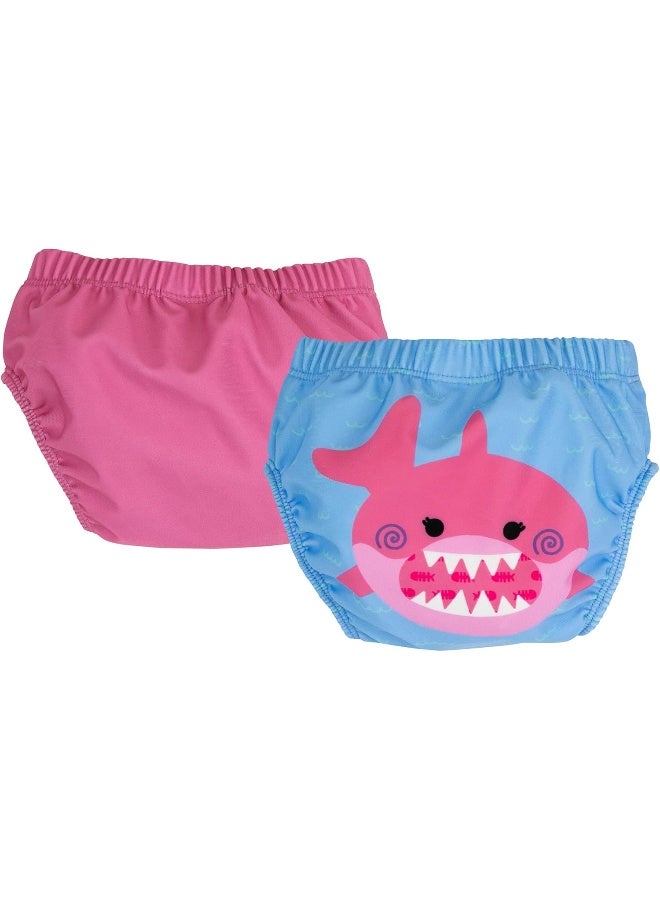 Zoocchini Swim Suit - Pack of 2-6-12m - Swimming Pool Nappy - Reusable - Waterproof - Mesh Fabric - Image 1