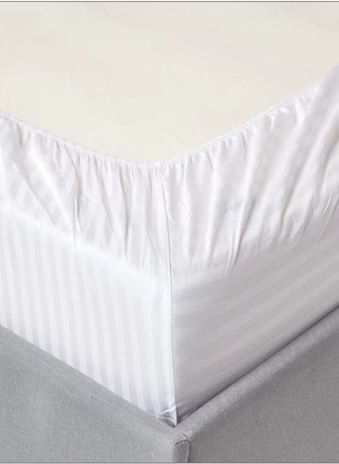 Fitted Bed Sheet +2Pcs Pillow Covers, King/Queen/Double/Single Sizes, Color White, Depth 30cm - pzsku/Z29358016BCA6E1D3E87DZ/45/_/1739627145/c0ed1f6b-2863-44b5-8fc7-161abee74ab2