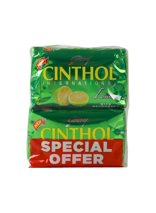 Cinthol Lime Bath Soap with Deodorant- 4X175gms - Image 2