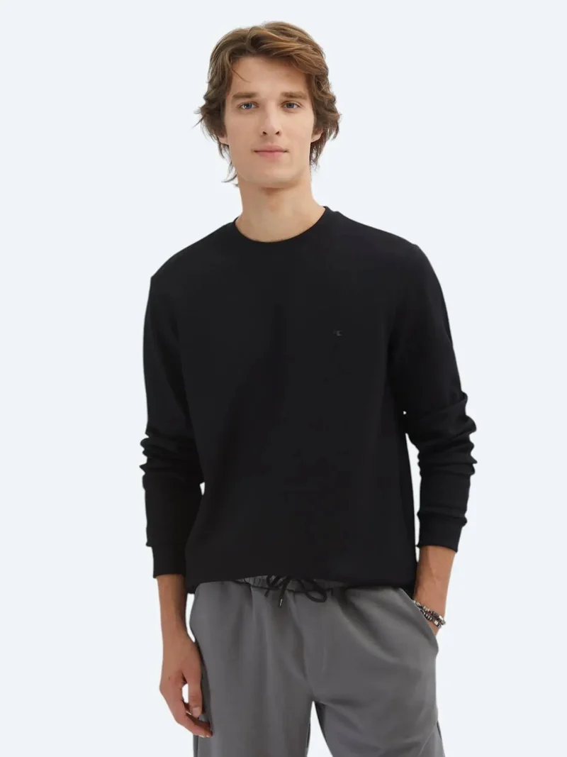 Kip Black Crew Neck Sweatshirt