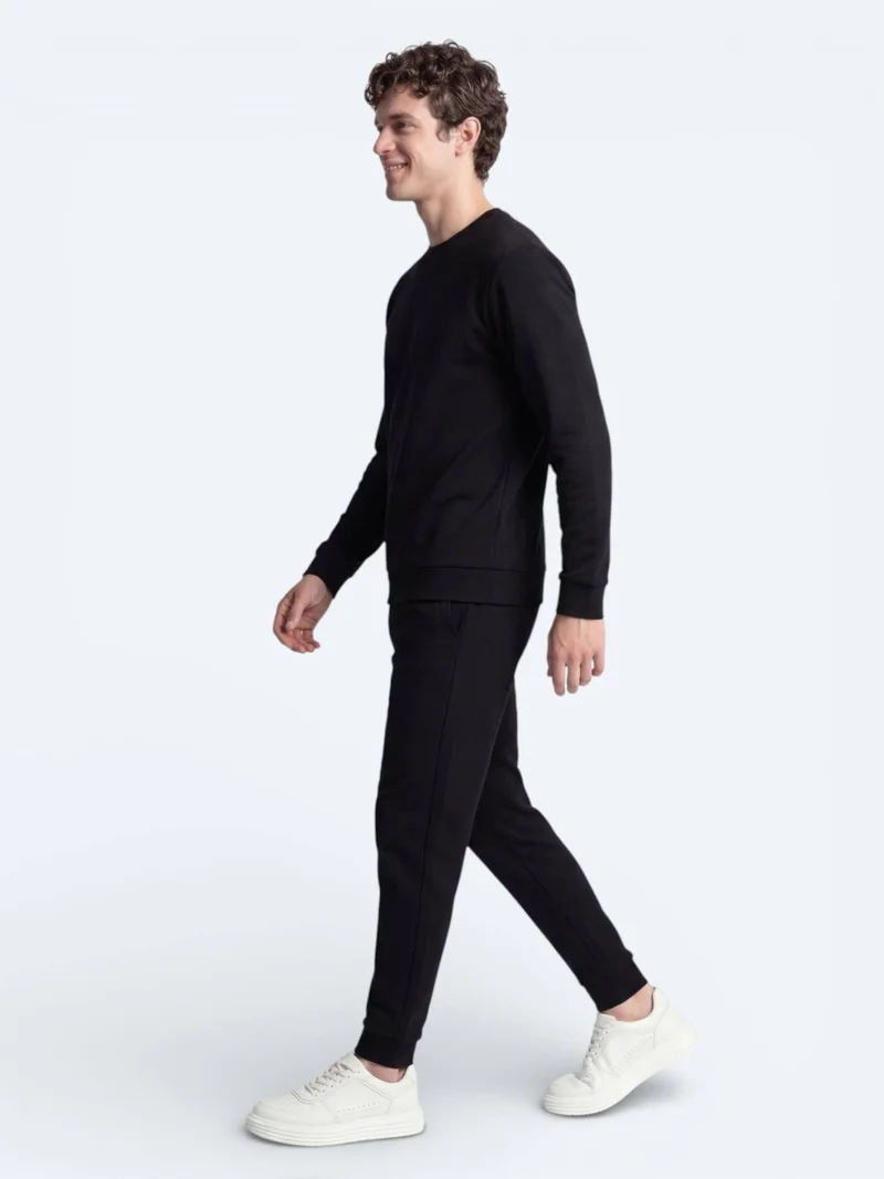 Kip Black Plain Sweatshirt