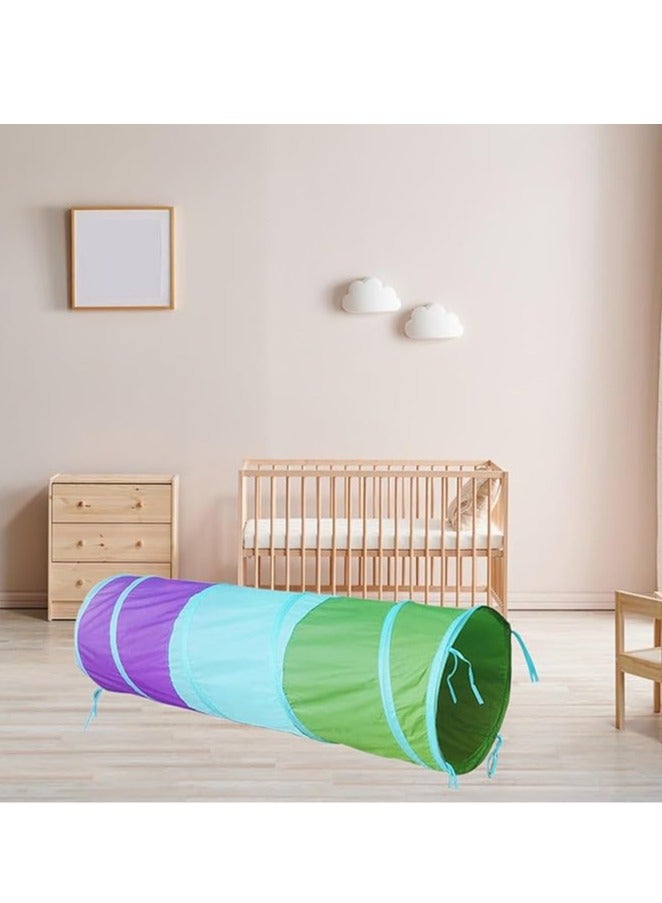 عام خيمة نفق للأطفال قابلة للطي، ملونة ومحمولة، مناسبة للأعمار من سنتين فما فوق. تستخدم في الألعاب الداخلية والخارجية في الحديقة. هدية مثالية للأولاد والبنات، طولها 1.5 متر. - Image 3