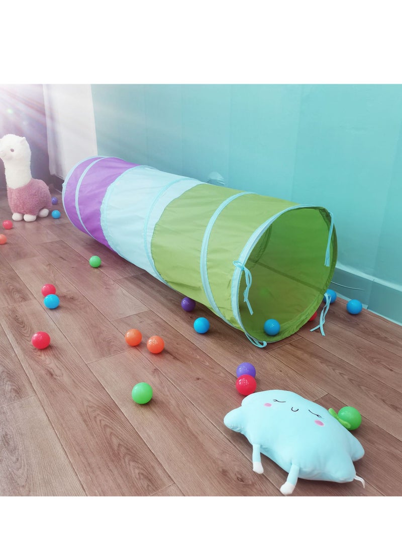عام خيمة نفق للأطفال قابلة للطي، ملونة ومحمولة، مناسبة للأعمار من سنتين فما فوق. تستخدم في الألعاب الداخلية والخارجية في الحديقة. هدية مثالية للأولاد والبنات، طولها 1.5 متر. - Image 2