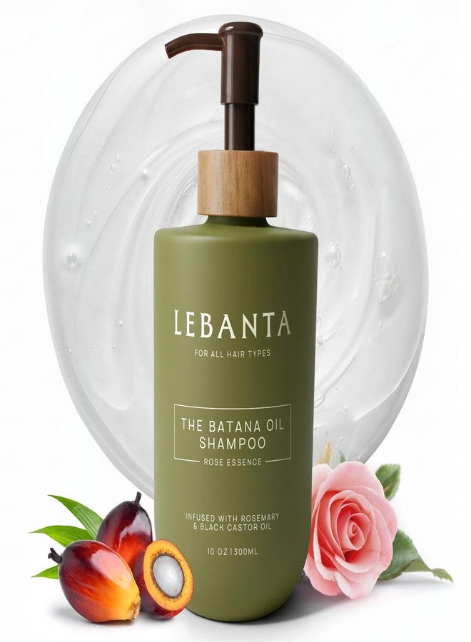 Lebanta Batana Oil Shampoo for Hair Growth - Color Safe Natural Moisturizing Shampoo for Hair Loss & Thinning with Rosemary Oil - Sulfate Free Organic Hydrating Castor Oil Hair Gifts for Women & Men - Image 1