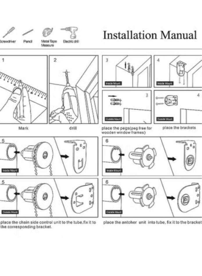 ستارة رول حاجبة للضوء بنسبة 100% مقاس طول 200 سم*عرض 150 سم - Image 3